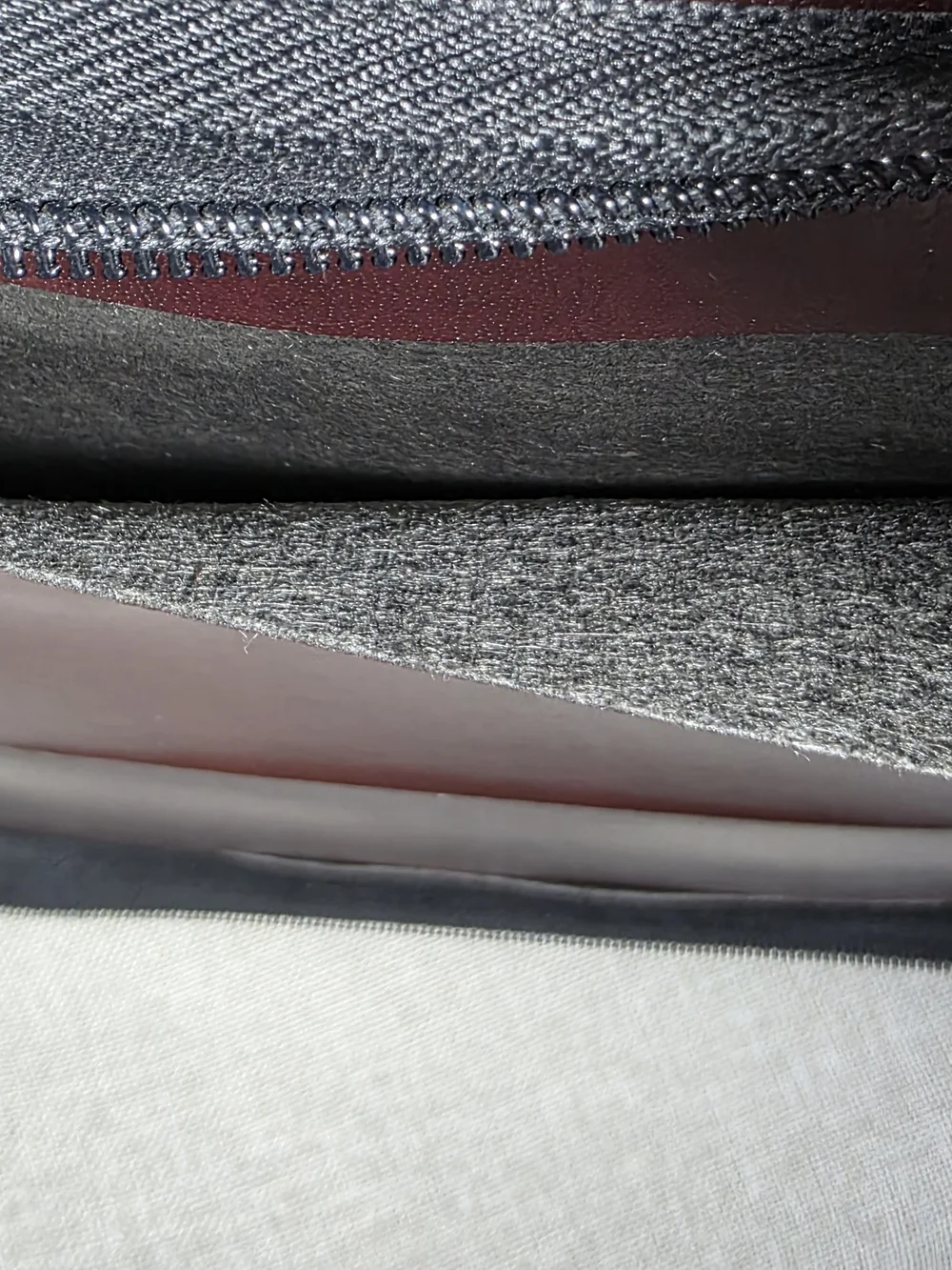 Vintage Burgundy Leather Zip Portfolio Organizer